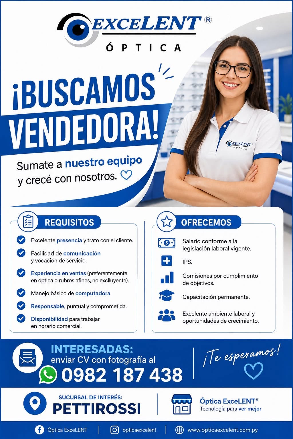 Oferta laboral: Vendedora